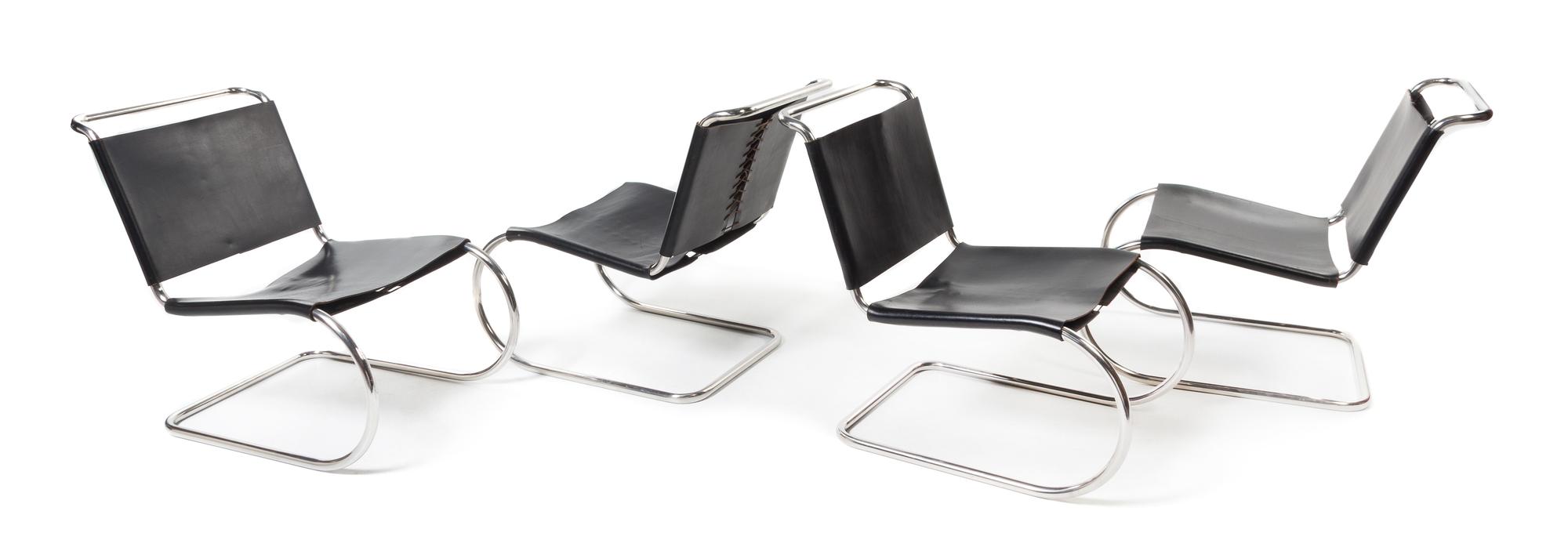 Ludwig Mies van Der Rohe (German/American, 1886-1969), KNOLL INTERNATIONAL, a group of four MR chairs