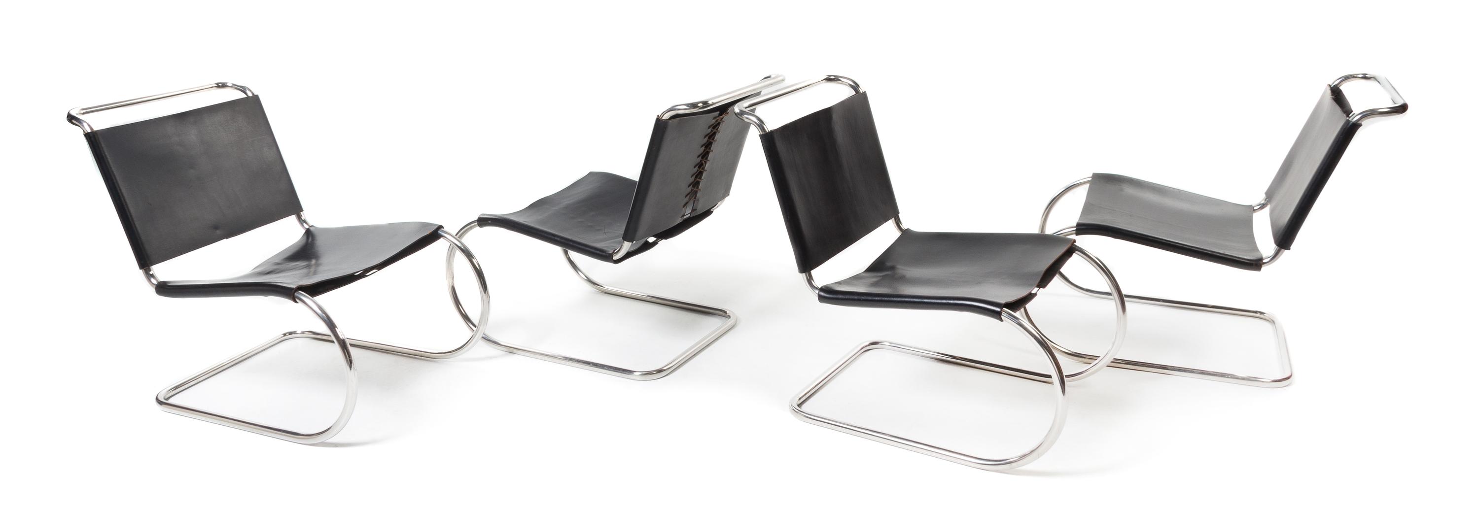 Ludwig Mies van Der Rohe (German/American, 1886-1969), KNOLL INTERNATIONAL, a group of four MR chairs