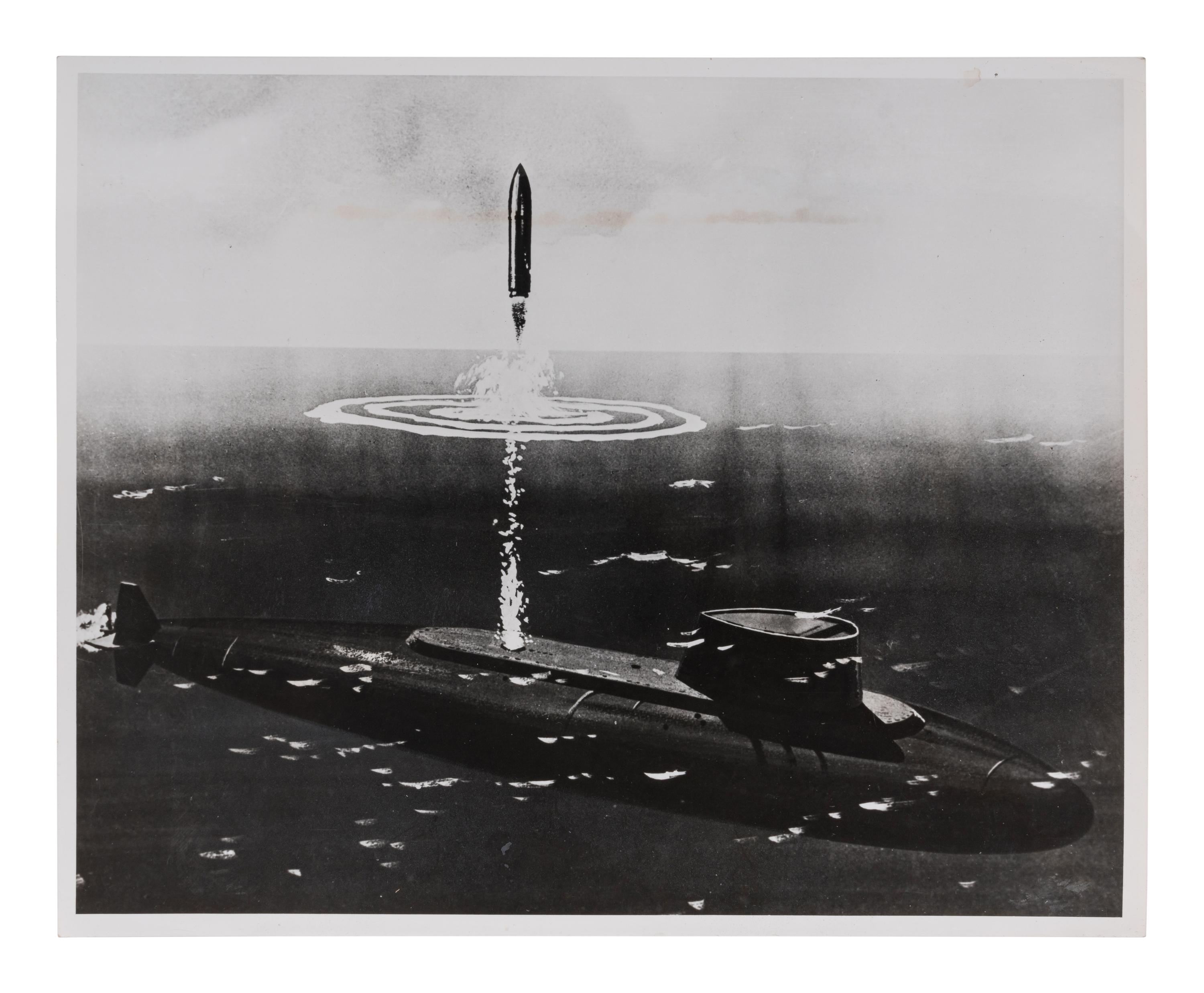 [MILITARY PHOTOGRAPHY]. Archive of images regarding missiles, aviation and torpedoes.