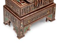 A Pair of Egyptian Style Painted and Inlaid Cabinets