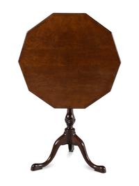 A George III Mahogany Octagonal Top Tea Table