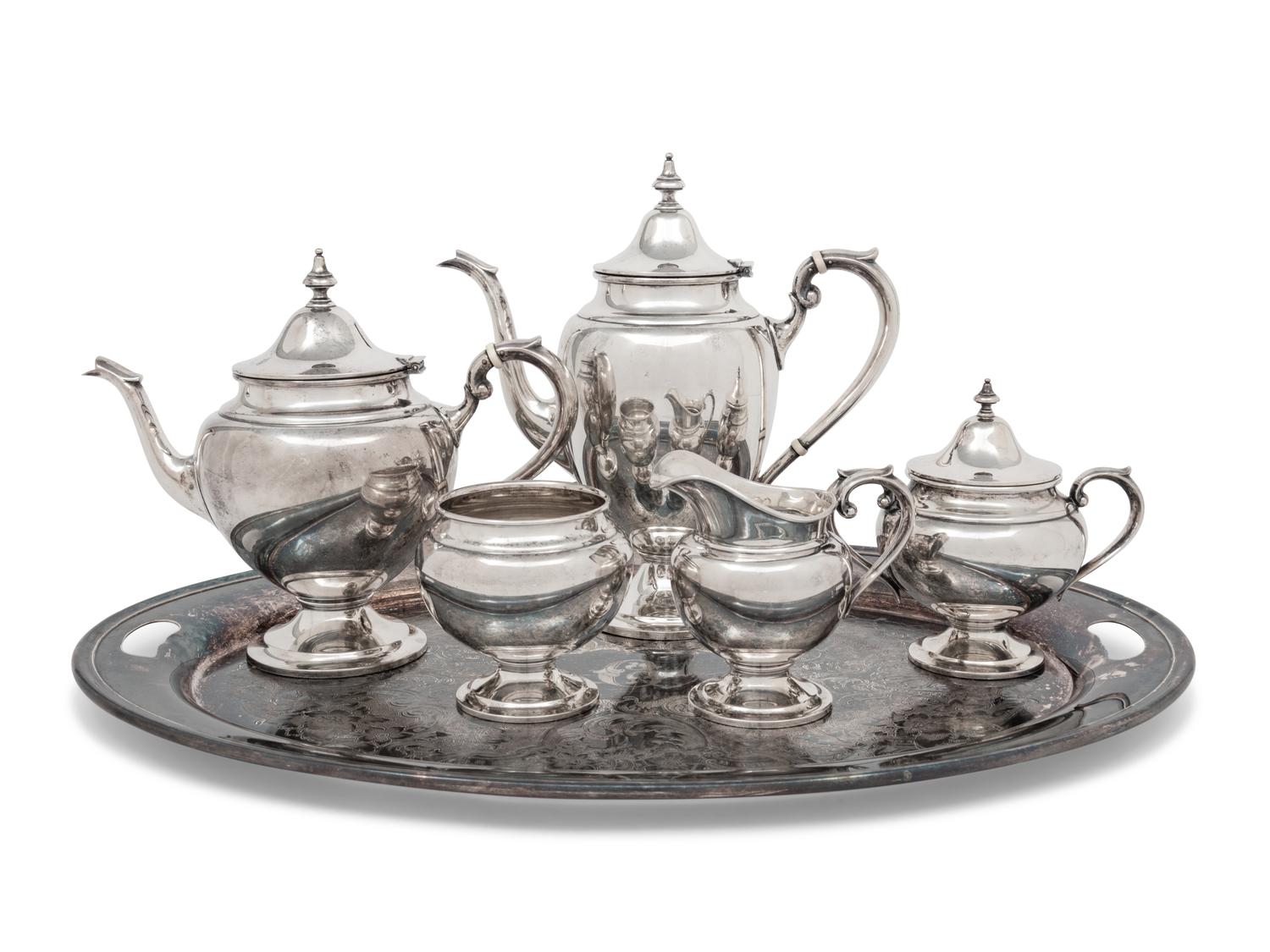 An American Silver Five-Piece Tea and Coffee Service