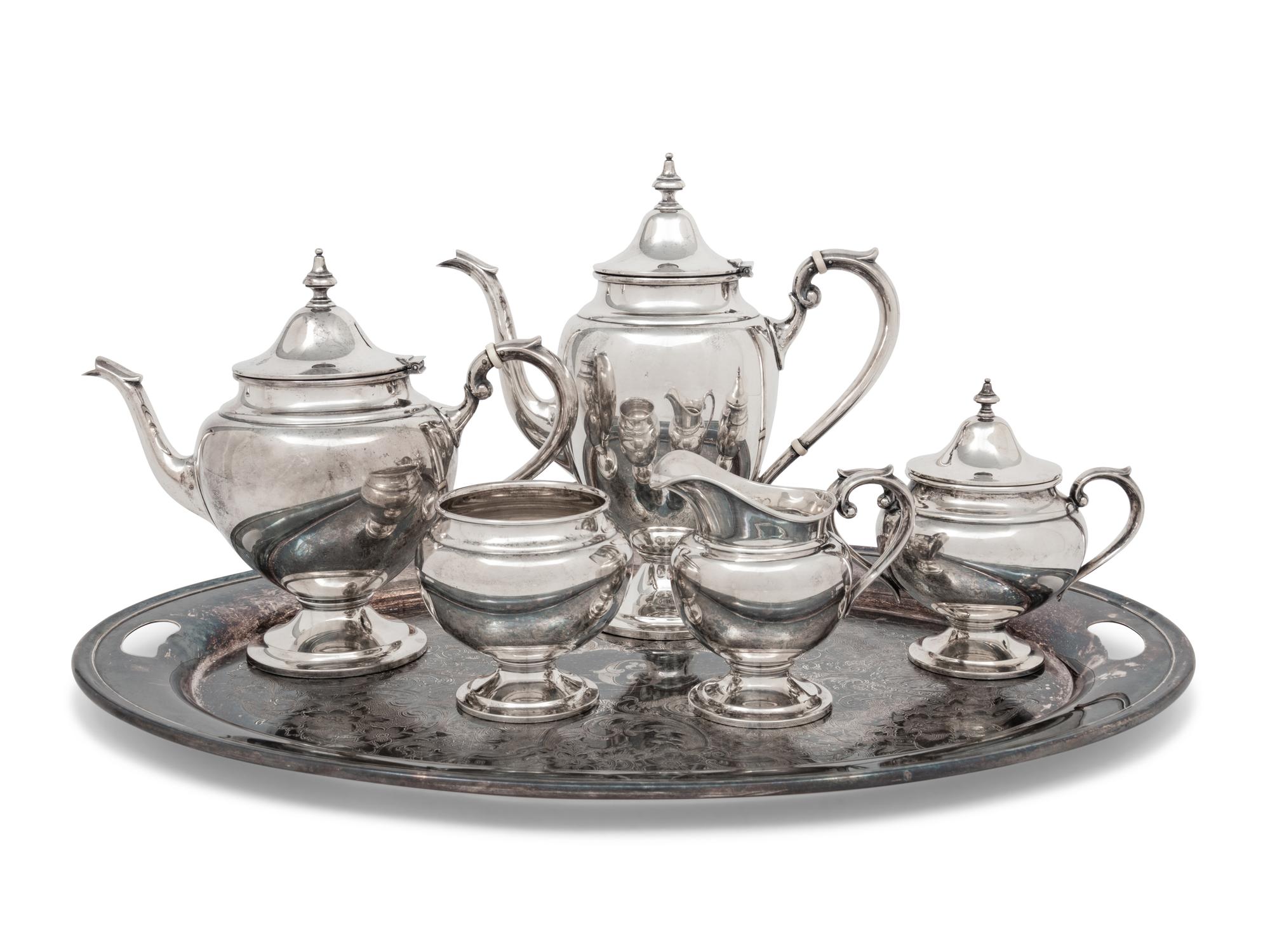 An American Silver Five-Piece Tea and Coffee Service