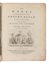 [Science & Technology]. Boyle, Robert (1621-1691). The Works of the Honourable Robert Boyle... London: Printed for J. and F. Rivington, et al., 1772.