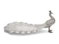 An American Silver Peacock-Form Dish