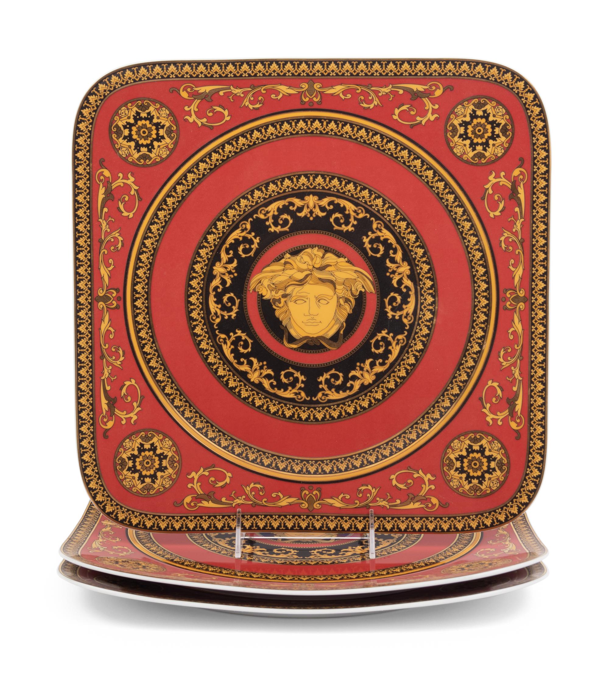 A Group of Versace Medusa Porcelain Table Articles