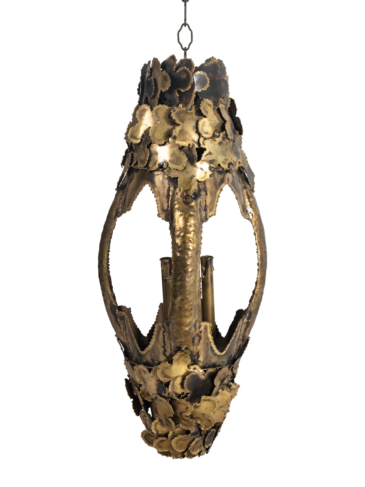 Brutalist Chandelier, c. 1970 Feldman, USA