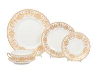A Royal Worcester Pompadour Porcelain Dinner Service