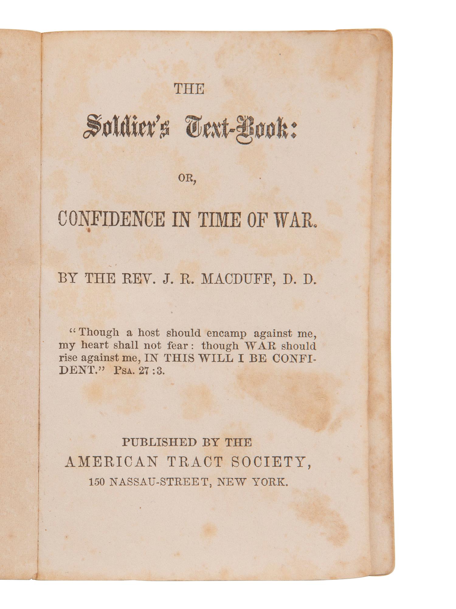 [FLAGS] -- [CIVIL WAR]. Group featuring a 35-star flag and the 1864 pocket diary of Captain Joseph McKnight, Co. E, 110th Ohio Volunteer Infantry, DOW following the Battle of the Wilderness.