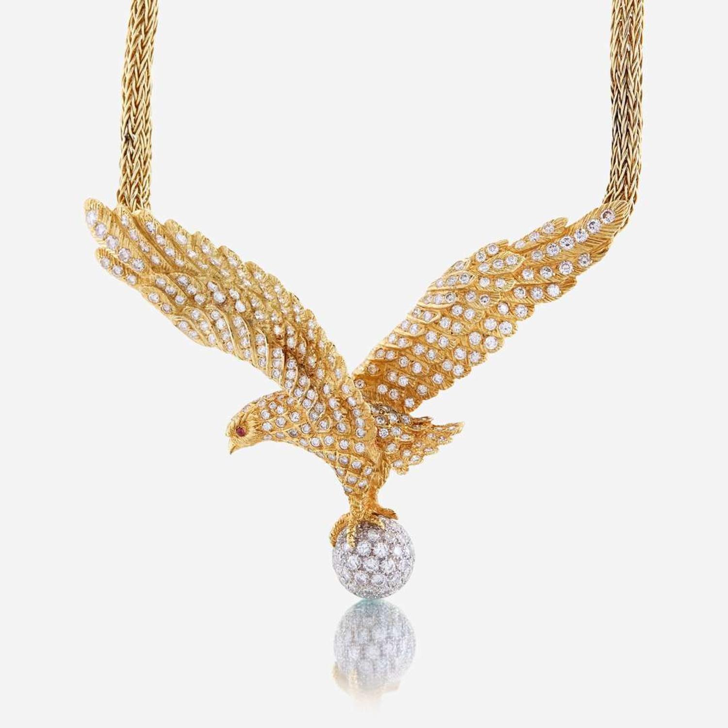 An eighteen karat gold and diamond necklace, Mapamenos Natepas