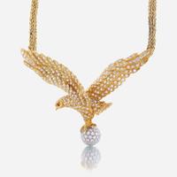 An eighteen karat gold and diamond necklace, Mapamenos Natepas
