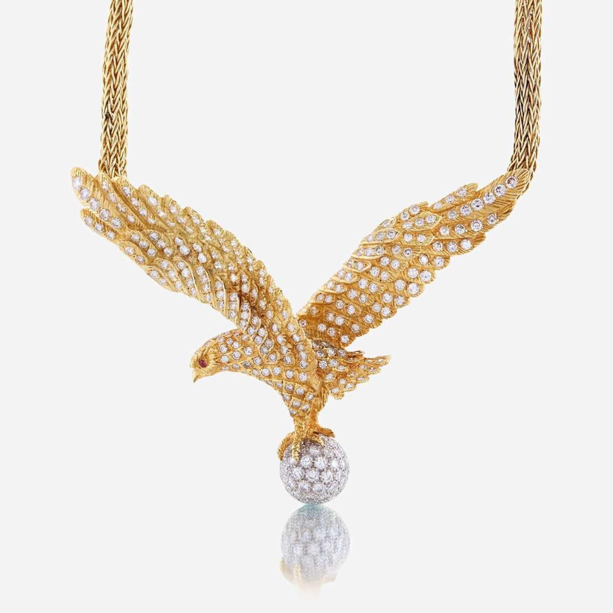 An eighteen karat gold and diamond necklace, Mapamenos Natepas