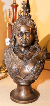 An English Bronze Bust Height 15 inches.