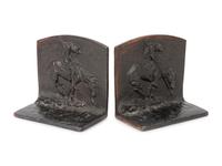 End of the Trail Bronze Bookends