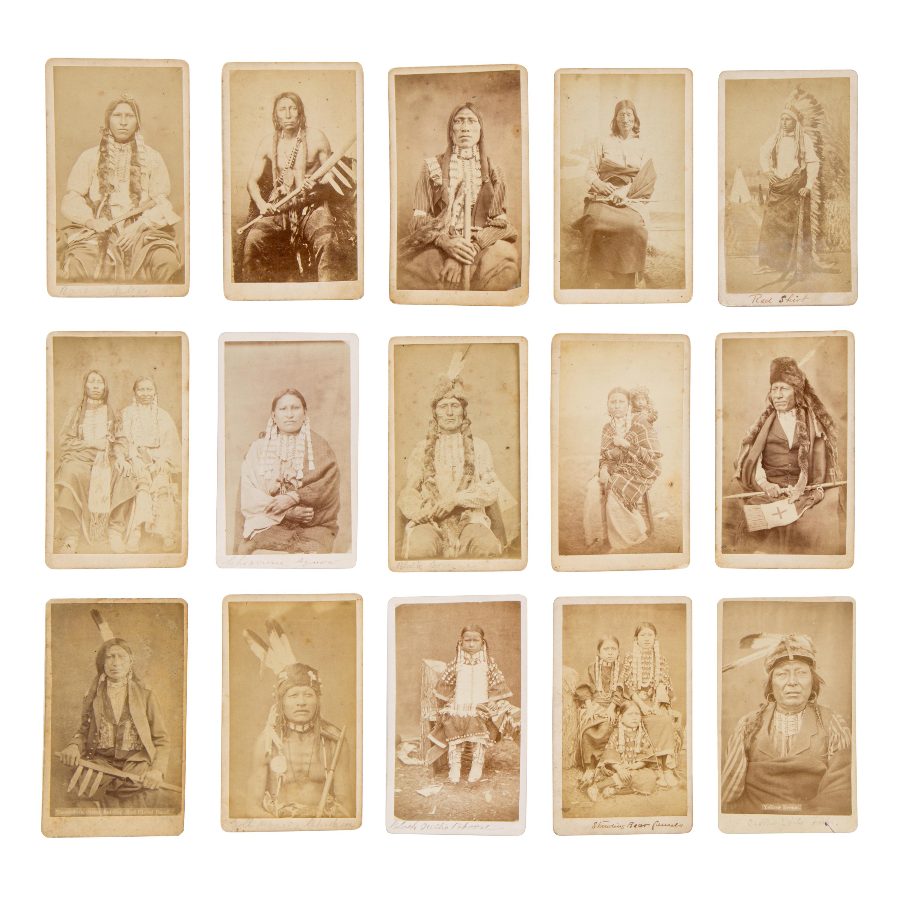 William R. Cross (American, 1839-1907) — Sioux and Cheyenne Warriors and Family