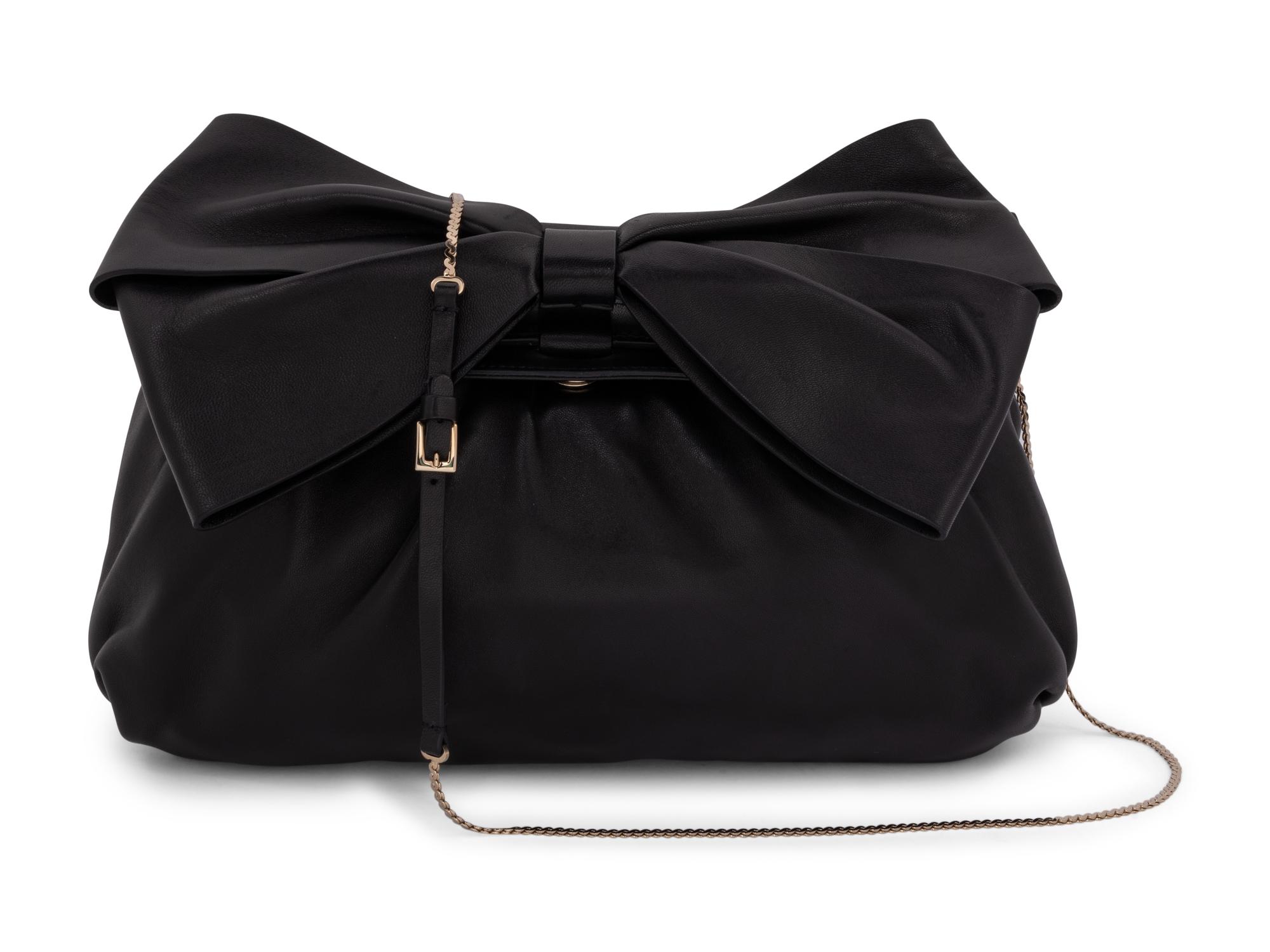 Black Valentino Leather Bow Bag