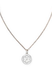 TIFFANY & CO. STAINLESS STEEL, STERLING SILVER AND ENAMEL PENDANT/WATCH