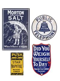 Four Porcelain Advertising Signs