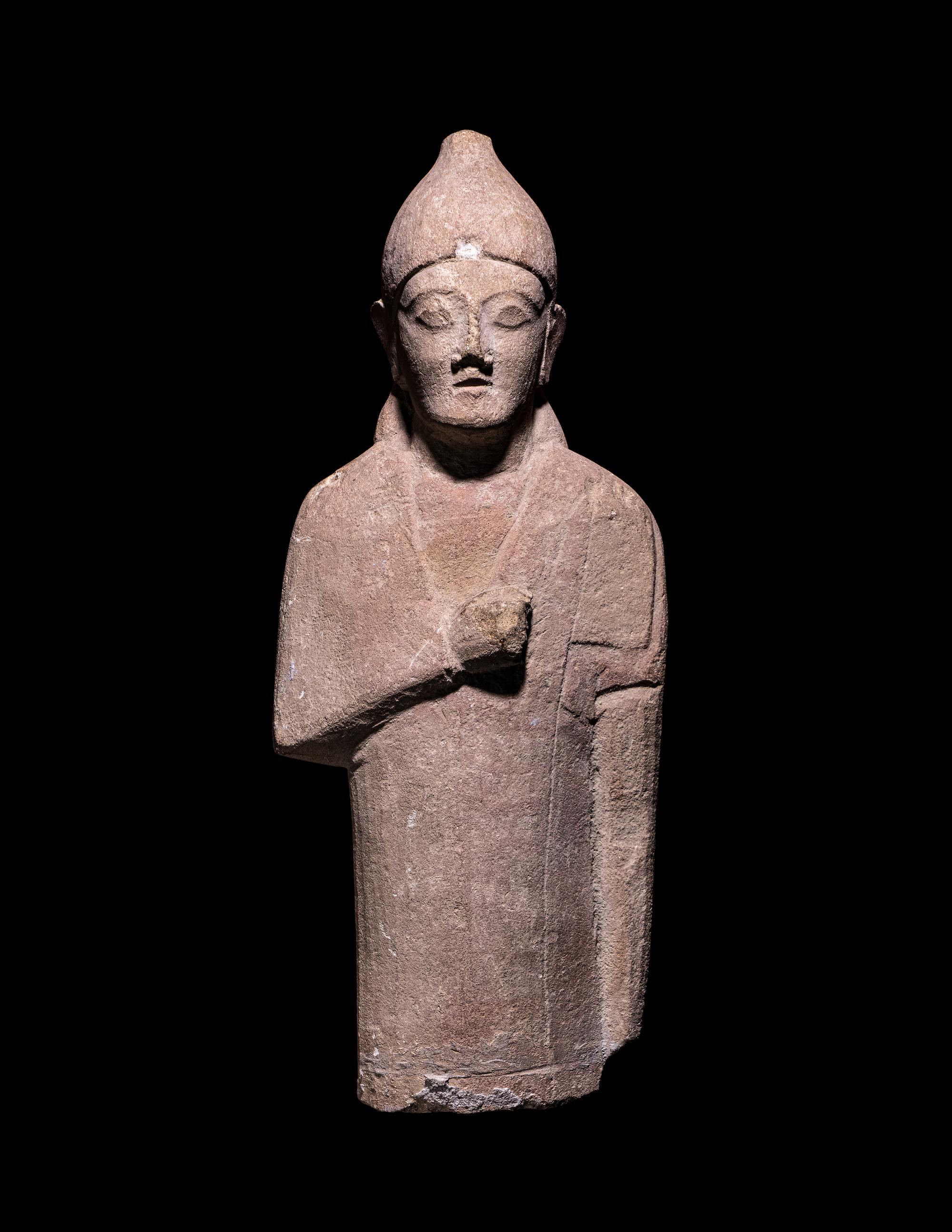A Cypriot Limestone Votive Figure
