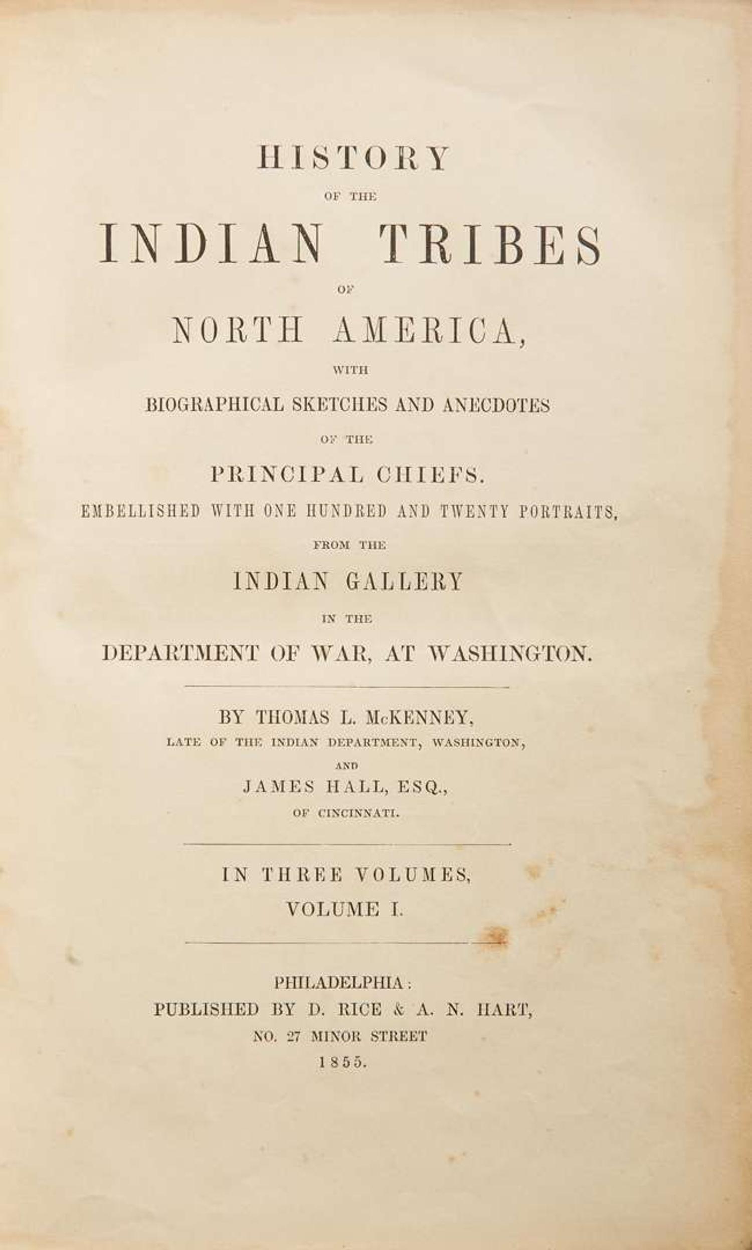 [Native-Americana] McKenney, Thomas L., and James Hall: History of the Indian Tribes of North America...