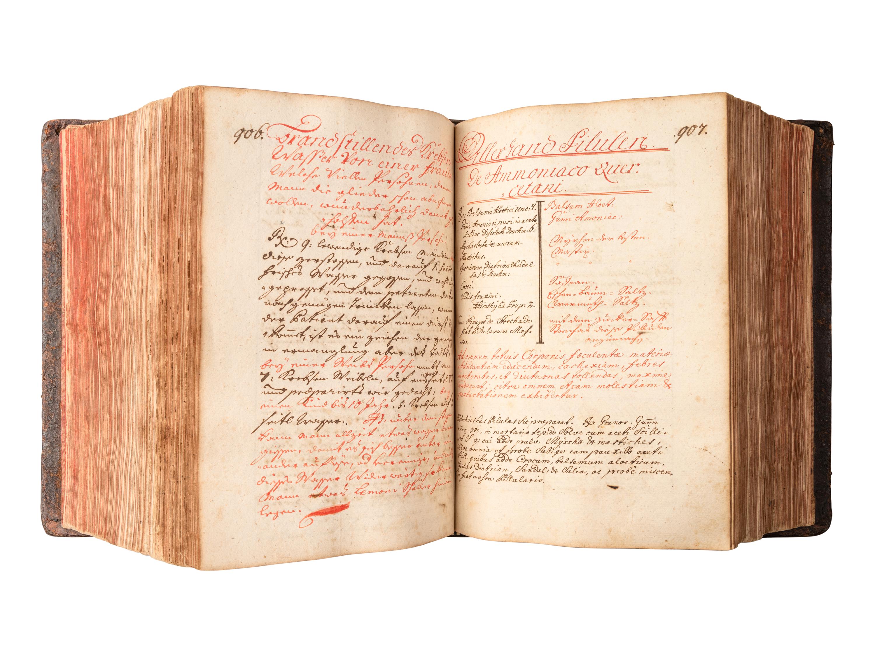 [MANUSCRIPTS - MEDICINE]. MOHR. A large compendium of medical and surgical treatments and cures for “different infirmities of human life,” kept by a practicing physician. [Vienna?, ca 1799-1818].
