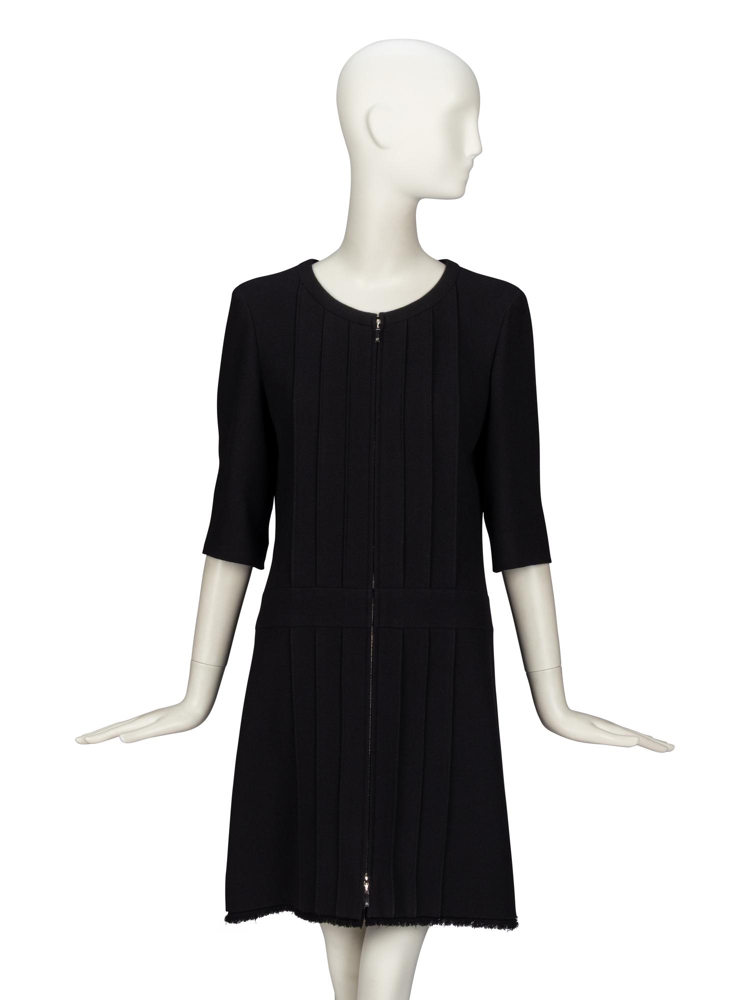 Chanel, Long Sleeve Wool Dress