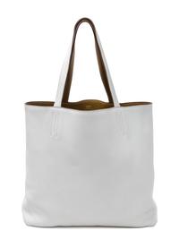 An Hermes Blanc/Chamois 45cm Taurillon Clemence Double Sens Tote, 17.5" x 15.5" x 5".