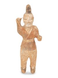 A Han Pottery Warrior Figure