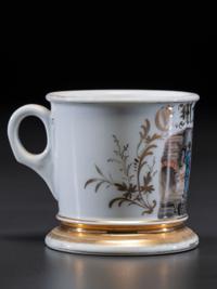A Foundry Worker's Porcelain Occupational Shaving Mug