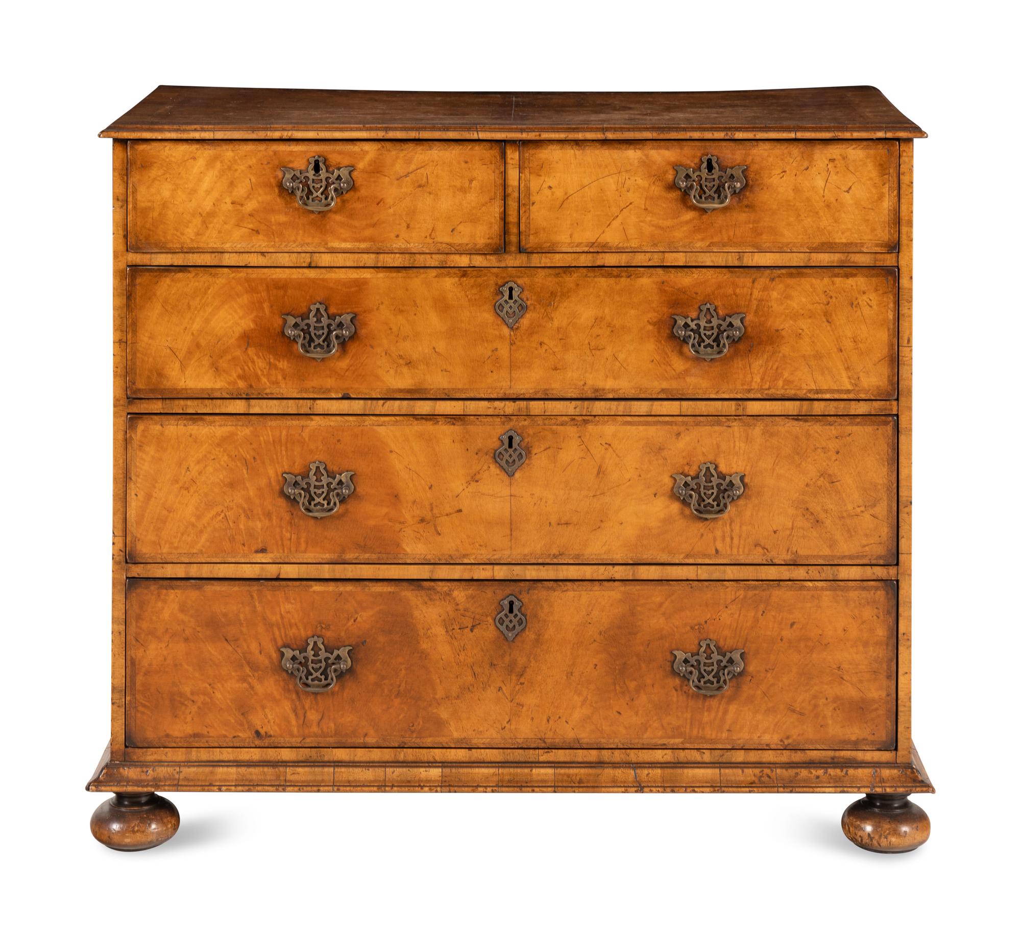 A George I Walnut Chest of Drawers