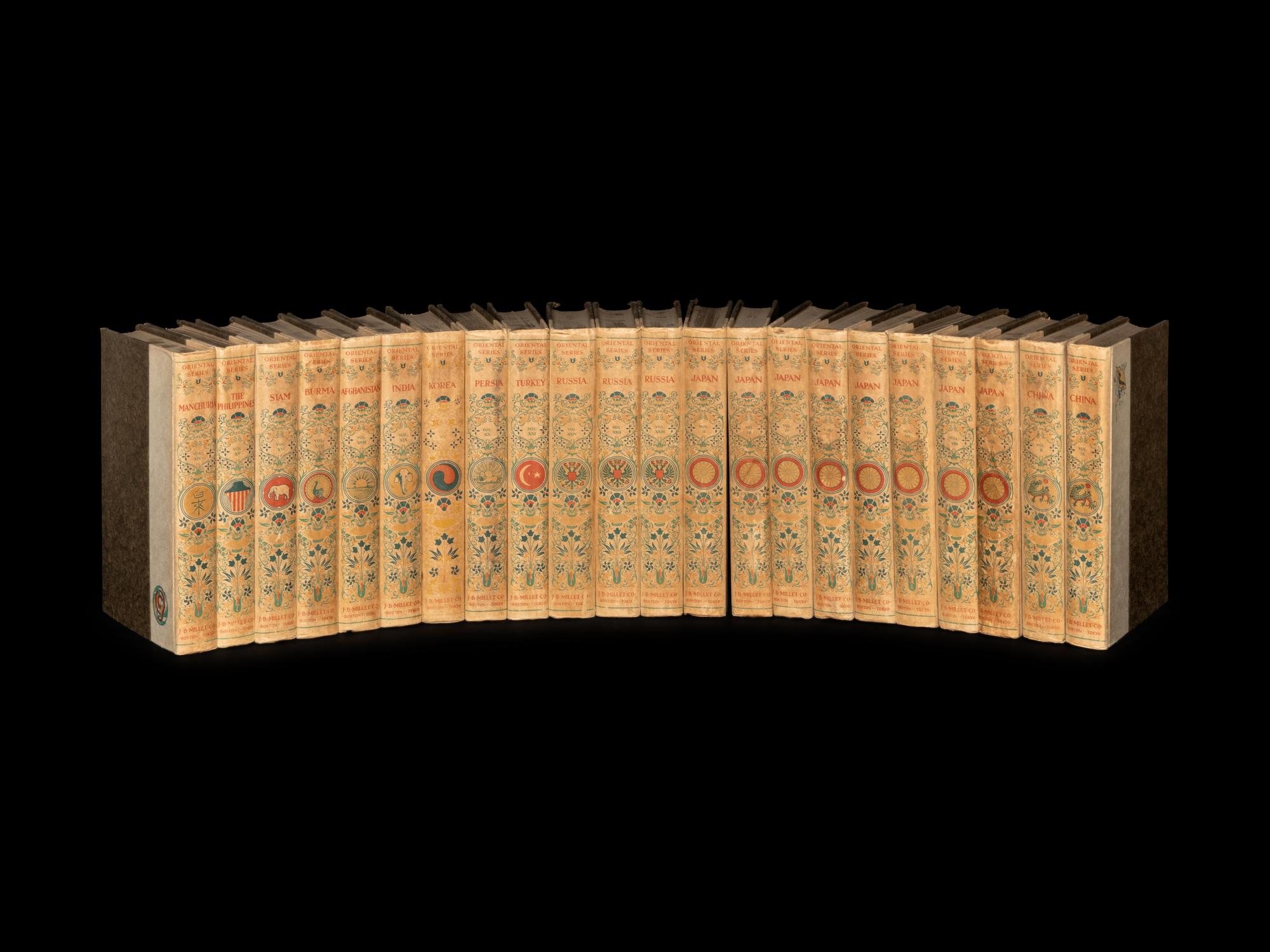 [THE ORIENTAL SERIES] BRINKLEY, Captain F. (1841-1912), et al. The Oriental Series. Boston and Tokyo, J.B. Millet Co., 1901-1910.