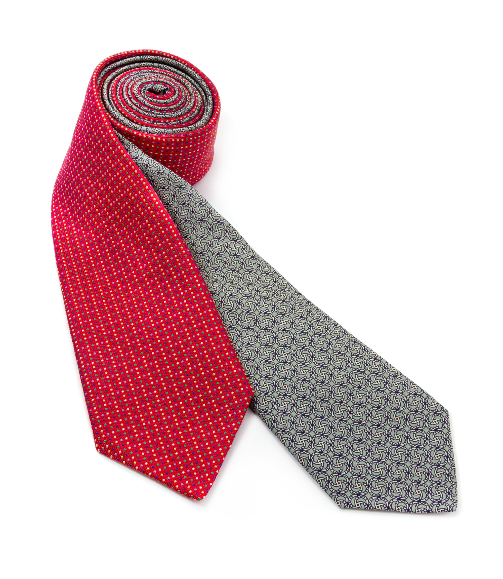 A Pair of Hermès Silk Ties,
