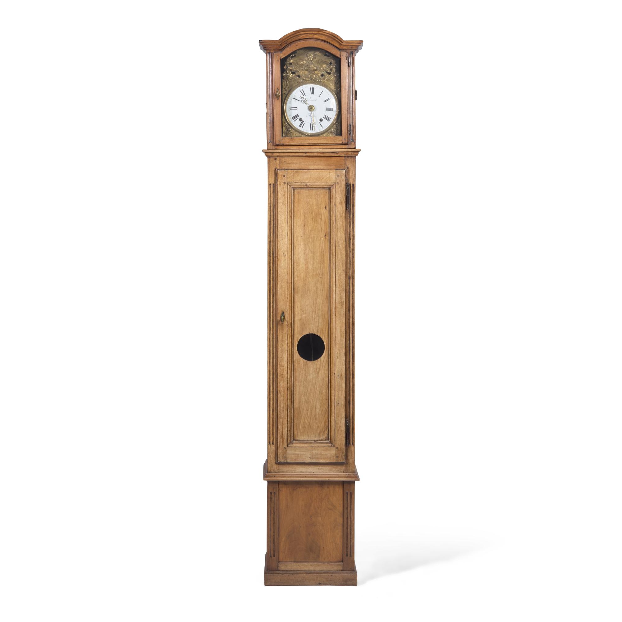 A French Provincial Mahogany Tall Case Clock (Regulateur)