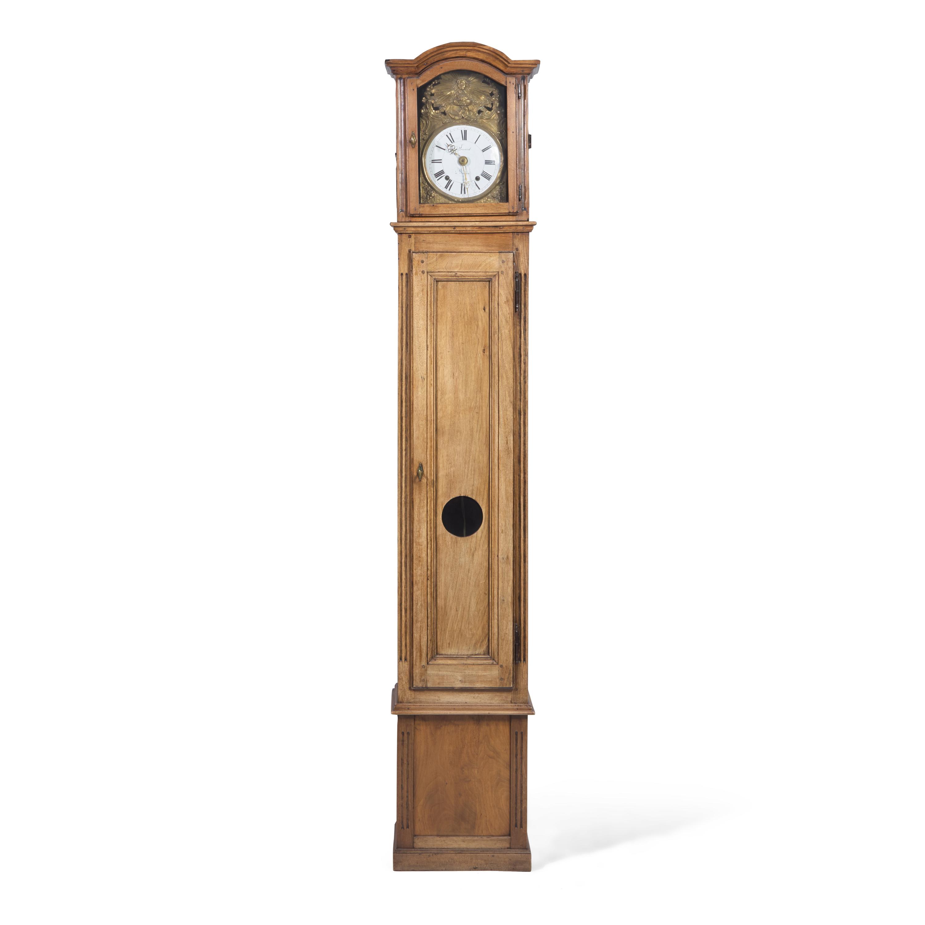 A French Provincial Mahogany Tall Case Clock (Regulateur)