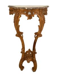 A Louis XV Style Marble-Top Console Table