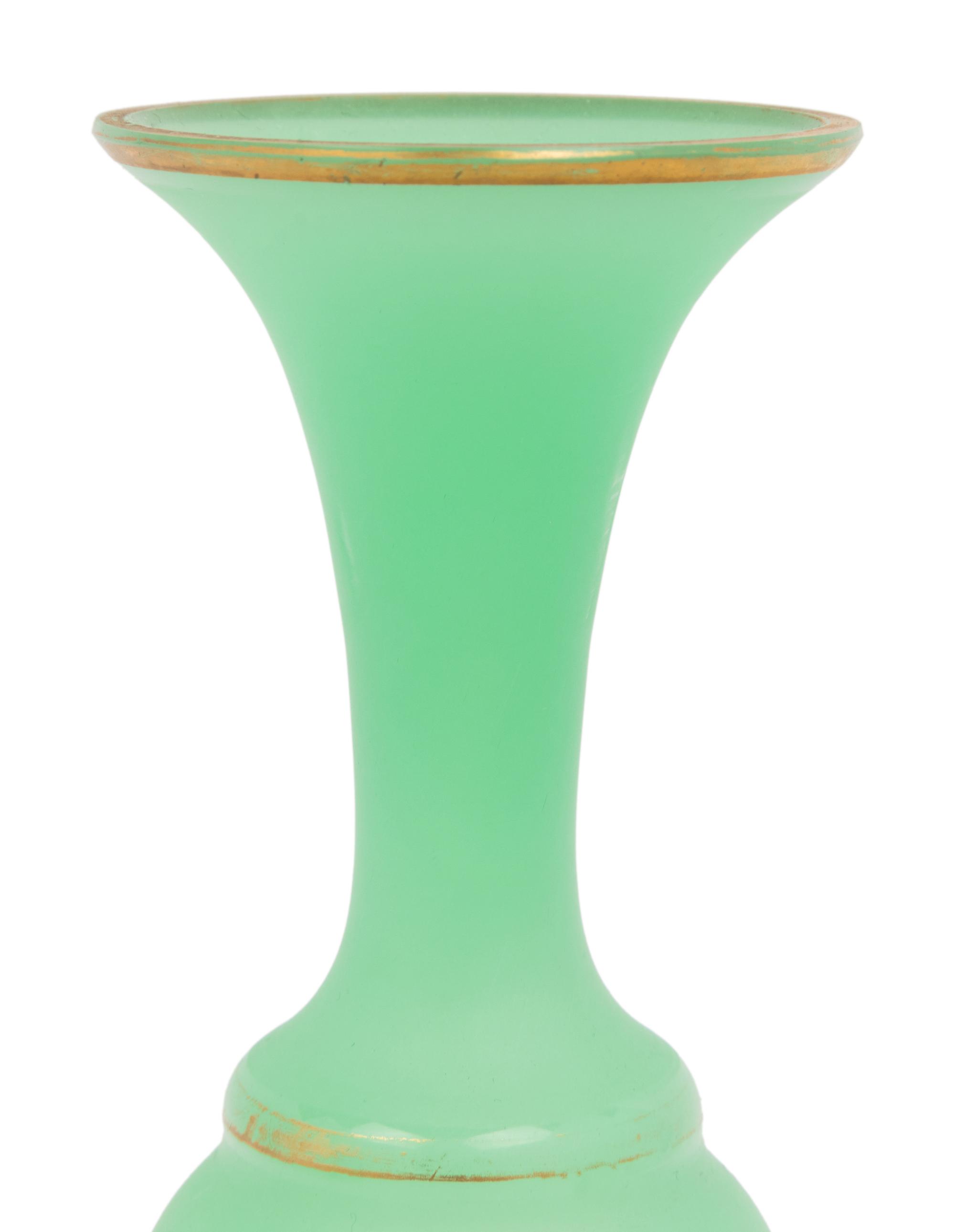 Five Apple Green Opaline Glass Articles