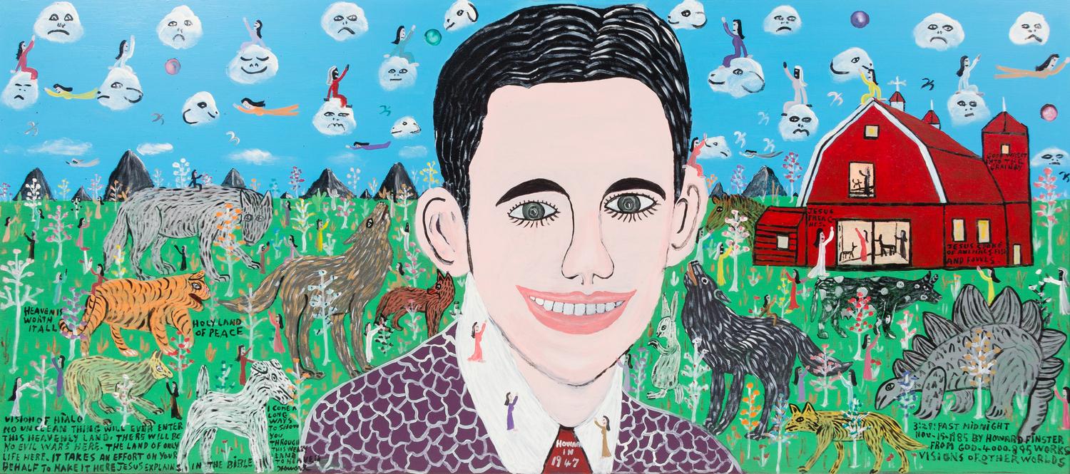 Reverend Howard Finster, (American, 1916-2001), Vision of Jialo - Howard in 1947, #4,895, 1985