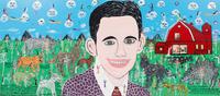 Reverend Howard Finster, (American, 1916-2001), Vision of Jialo - Howard in 1947, #4,895, 1985