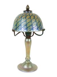 A Lundberg Studios Iridescent Glass Lamp