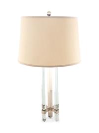 A Fontana Arte Glass and Nickel-Plated Brass Table Lamp