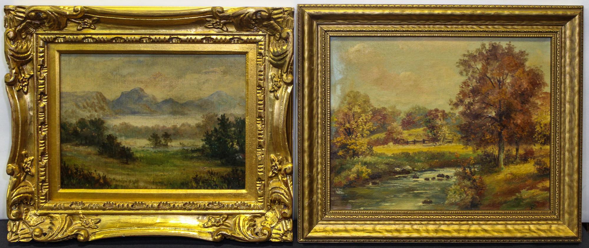 Artists Unknown, (American, 20th century), Landscapes (two works)