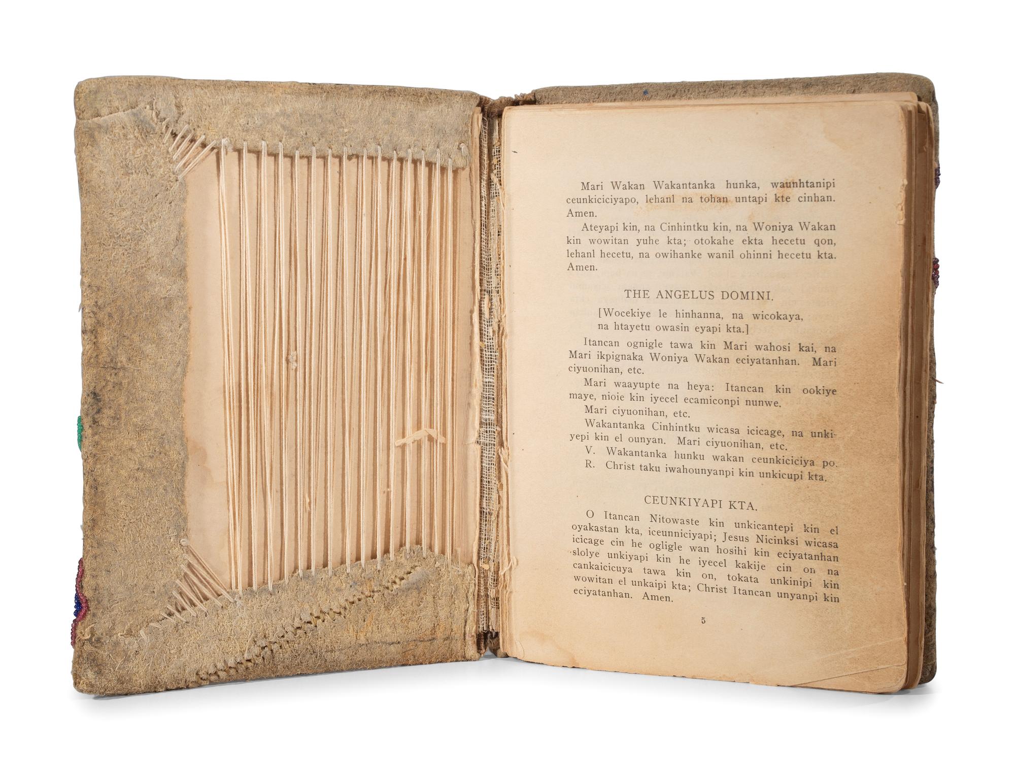 Lakota Prayer Book, with Beaded Hide Cover