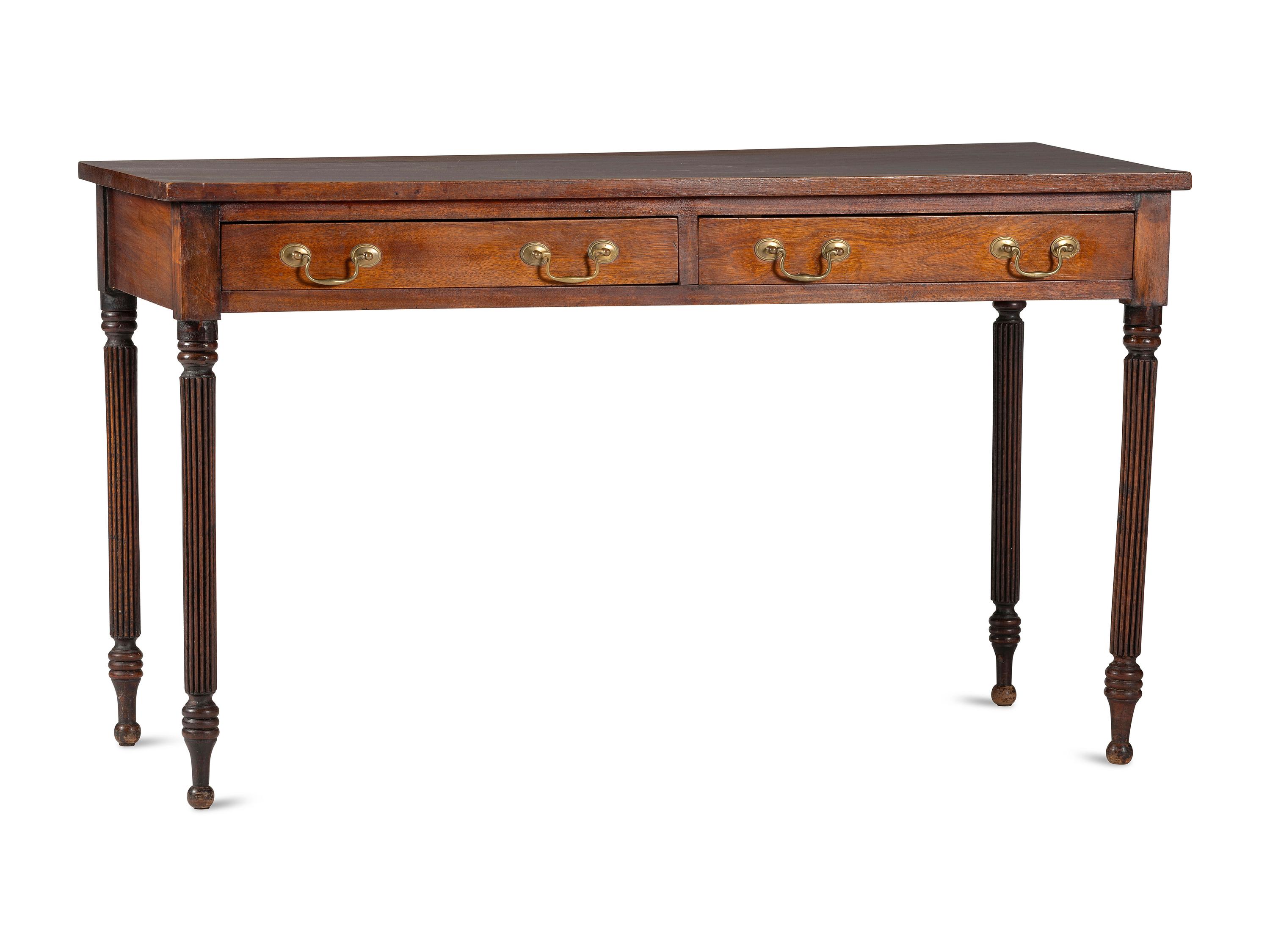 A Federal Style Figured Mahogany Serving Table