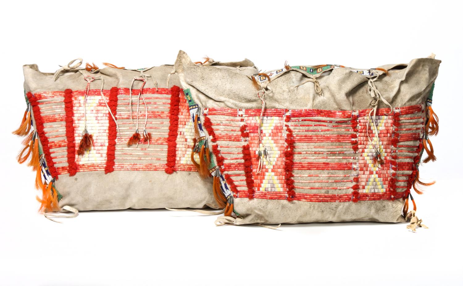 Matched Pair of Sioux Possible Bags Height 13 x 21 inches — Late 19th Century