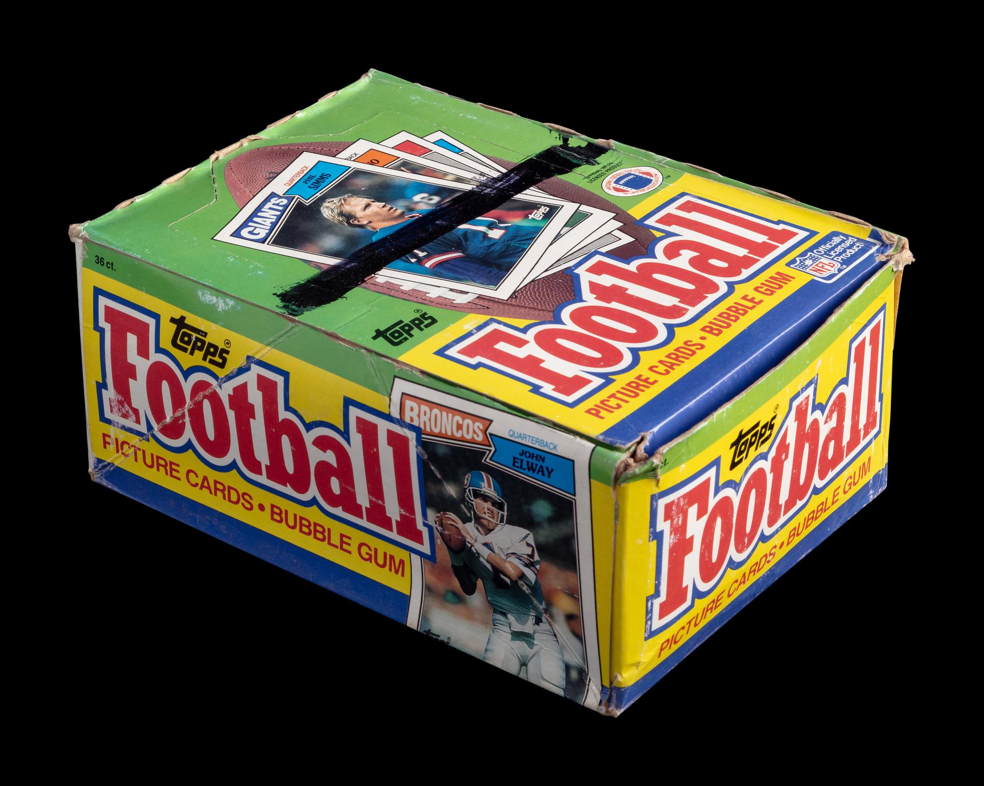 An Unopened Wax Box of 1987 Topps Football Cards