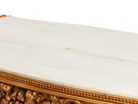 A Rococo Style Giltwood Marble-Top Center Table