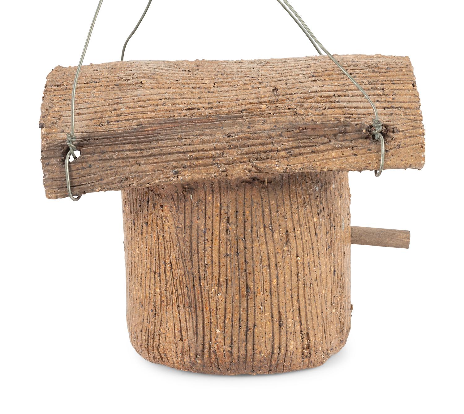 Three Sewer Tile and Stoneware Birdhouses