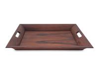 An Hermès Rosewood Tray with Two Smaller Associated Trays