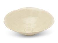 A Chinese Pale Celadon Glazed Porcelain 'Combed' Bowl