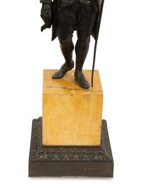 A Pair of French Patinated Bronze Figures of Rousseau and Voltaire